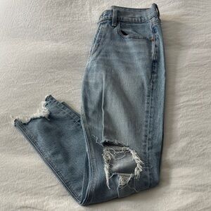 American Eagle Outfitters Light Blue Distressed Boyfriend Jeans